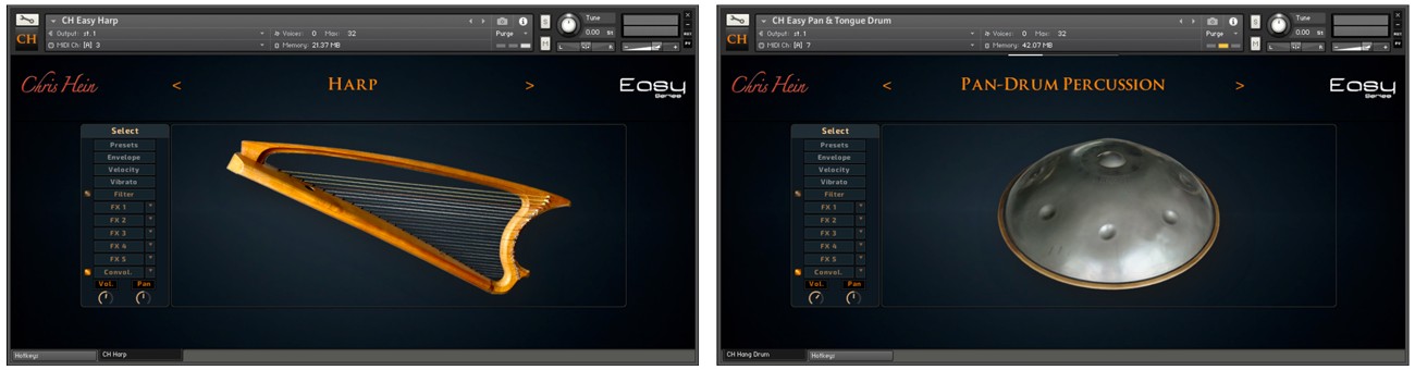Harp and Pan Drum Banner
