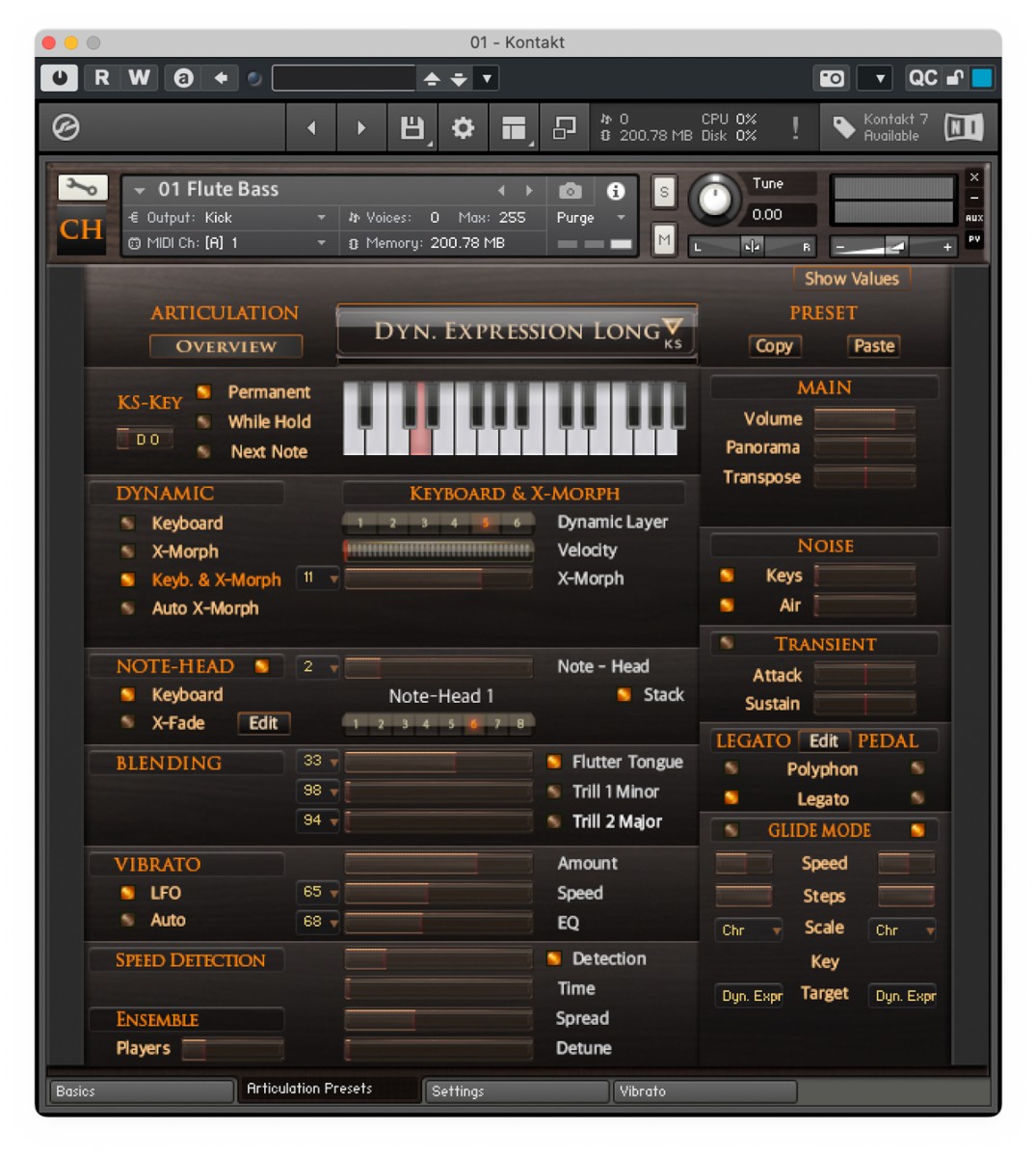 Deep Flutes Articulation GUI