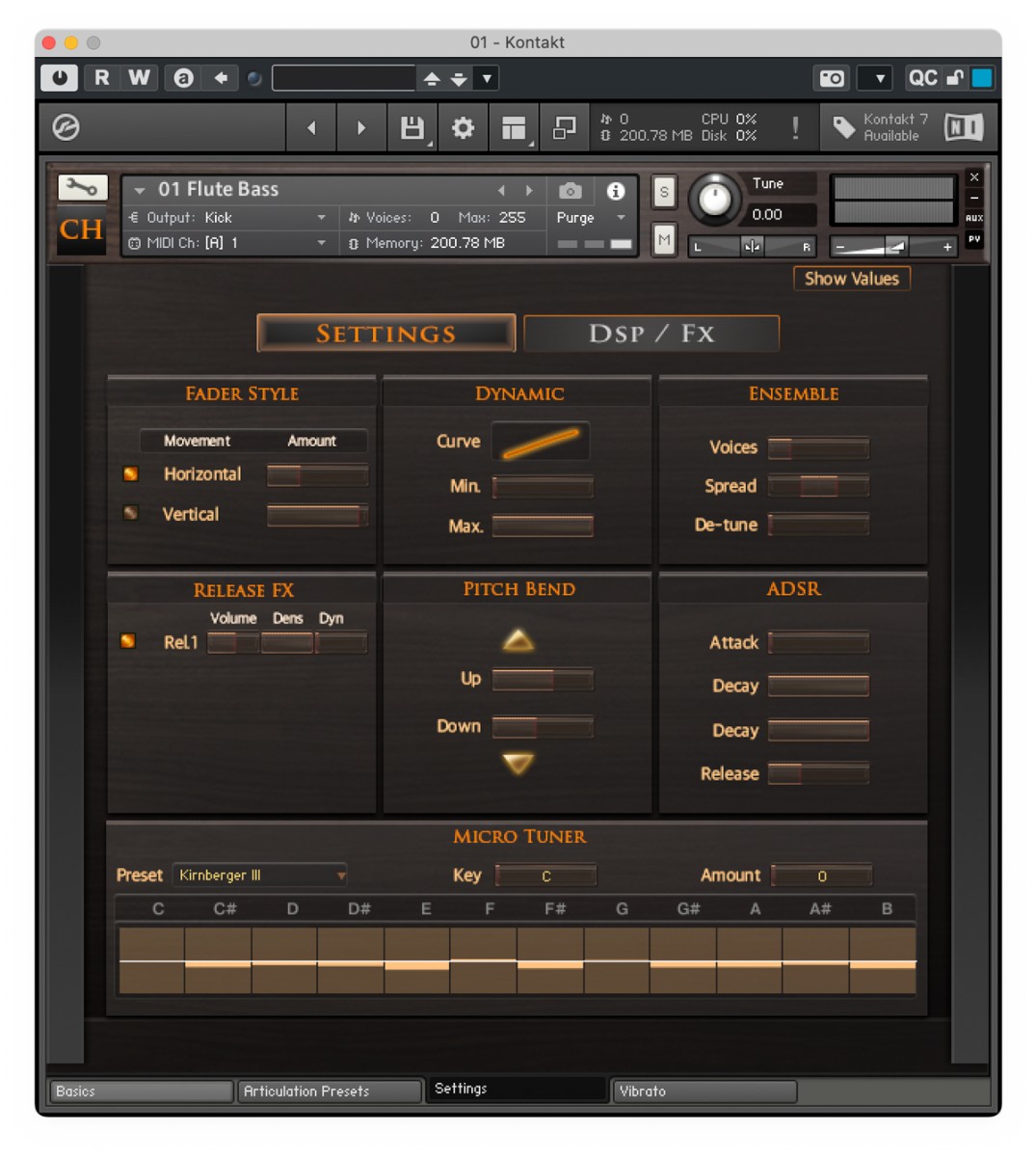 Deep Flutes Settings GUI