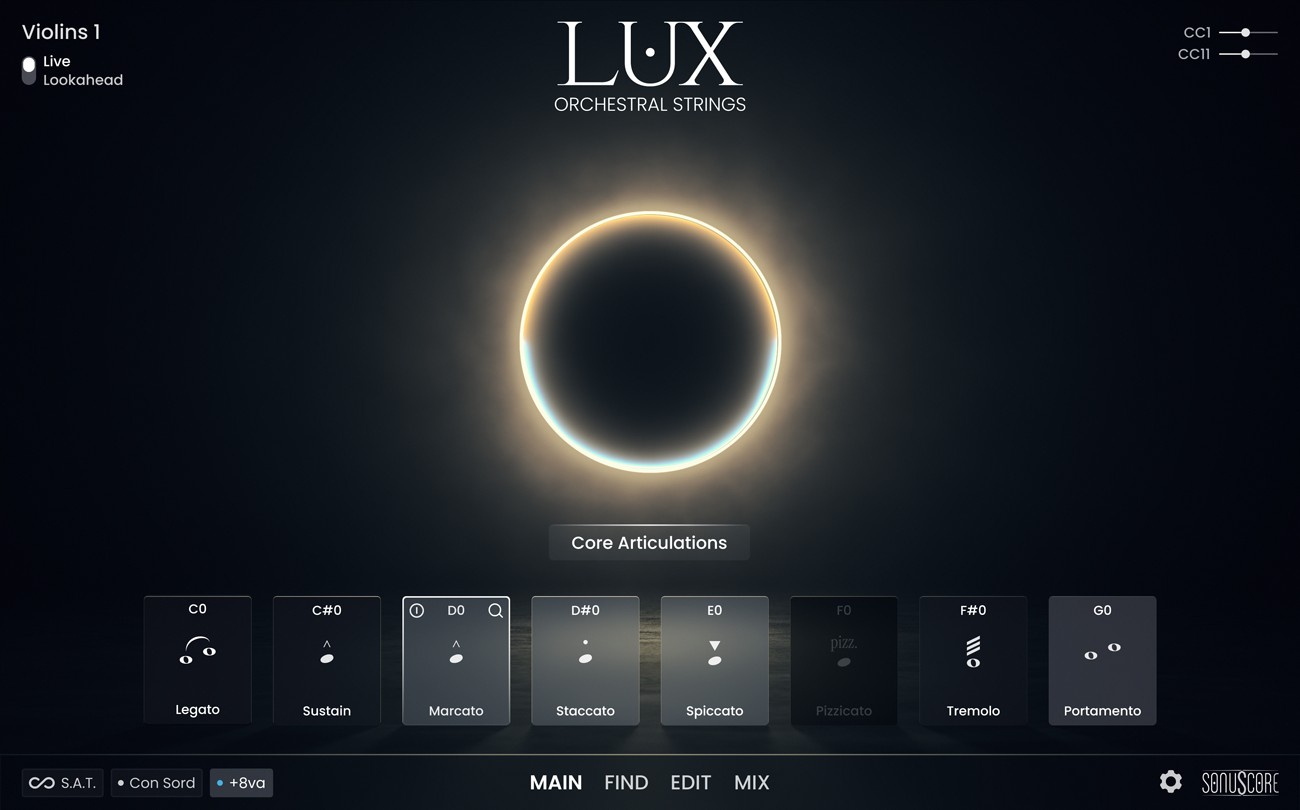 LUX Main GUI Screen