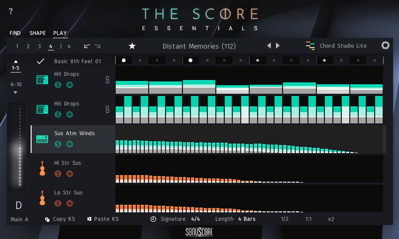 The Score Essentials Play GUI