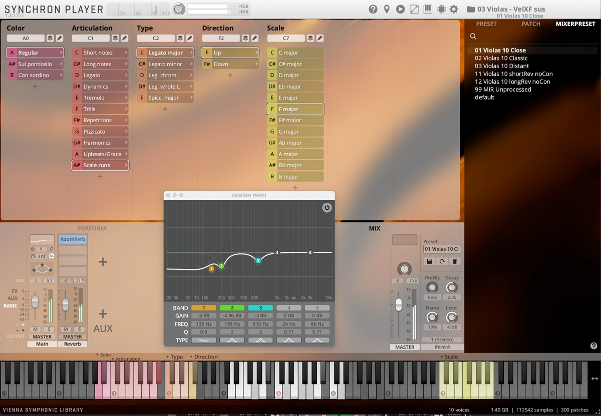 Synchron-ized Orchestral Strings GUI